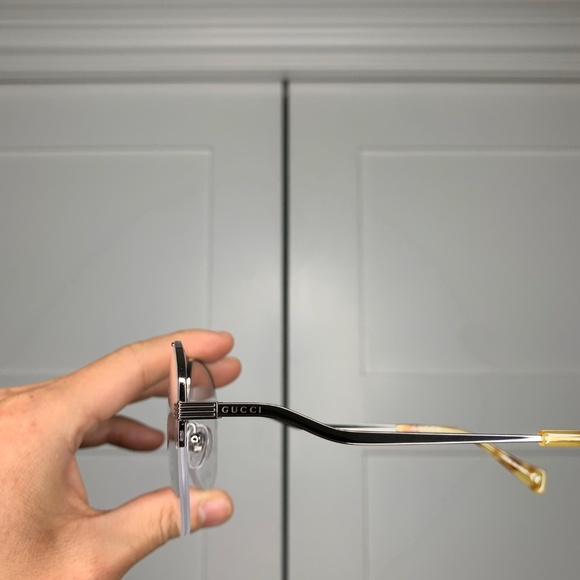 Gucci Aviator Optical Silver/Transparent Eyeglasses - Picture 3 of 13